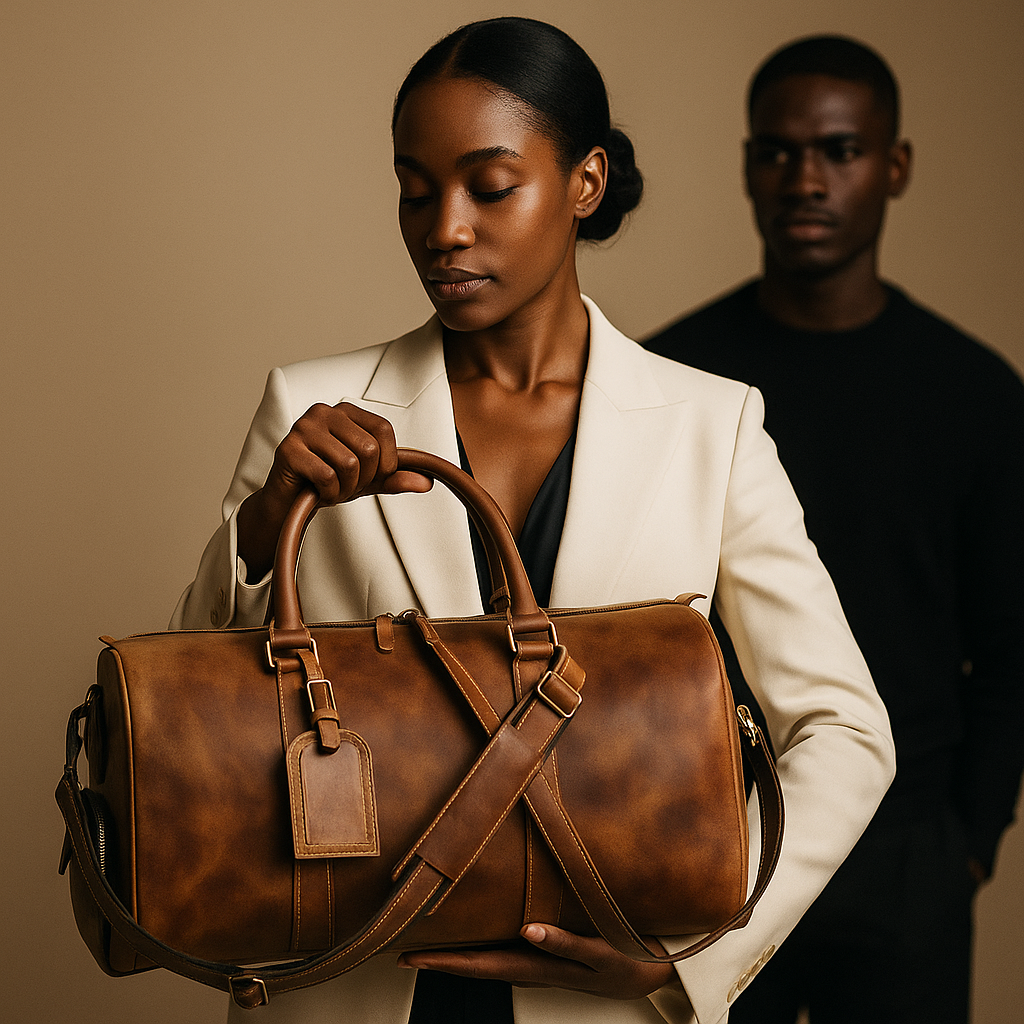 Arden Classic Leather Duffel Tote