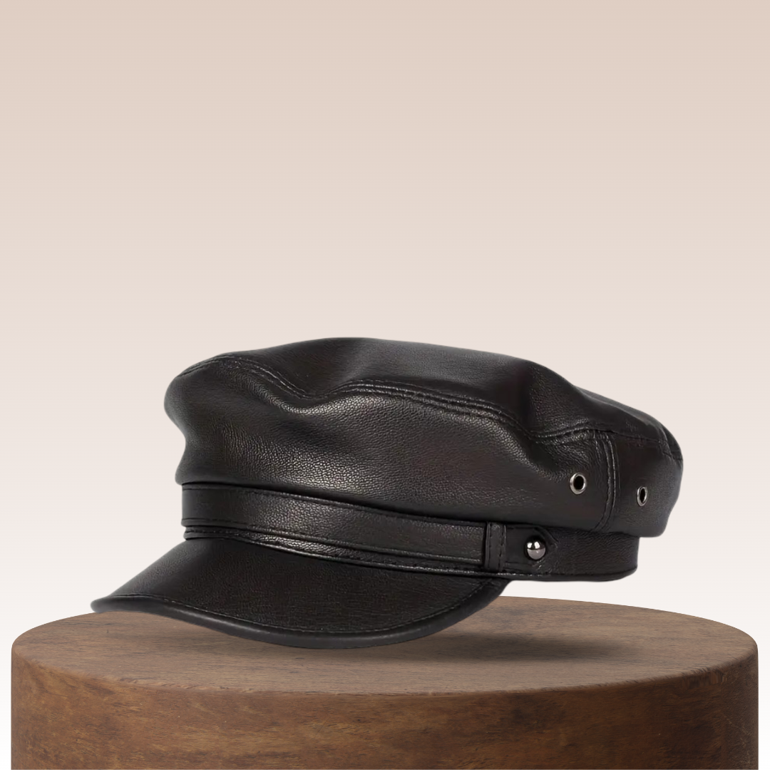 Arthur Leather Fiddler Cap