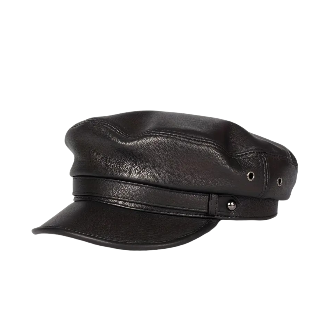 Arthur Leather Fiddler Cap