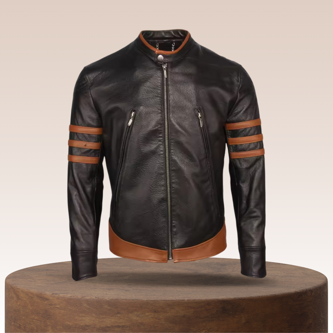 Evan Wolverine Motorcycle Leather Jacket