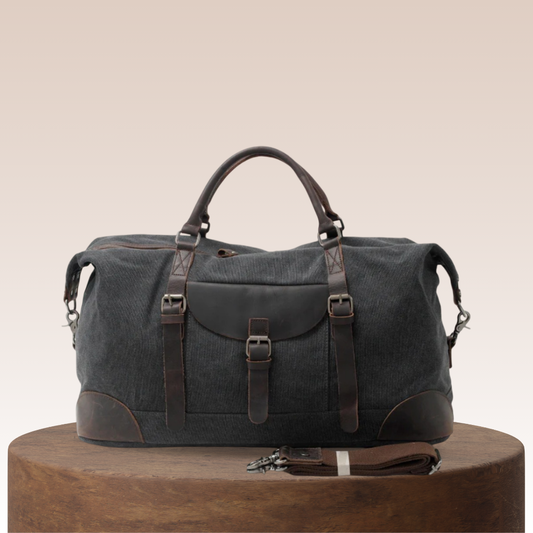 Francis Vintage Rugged Leather Duffel Bag