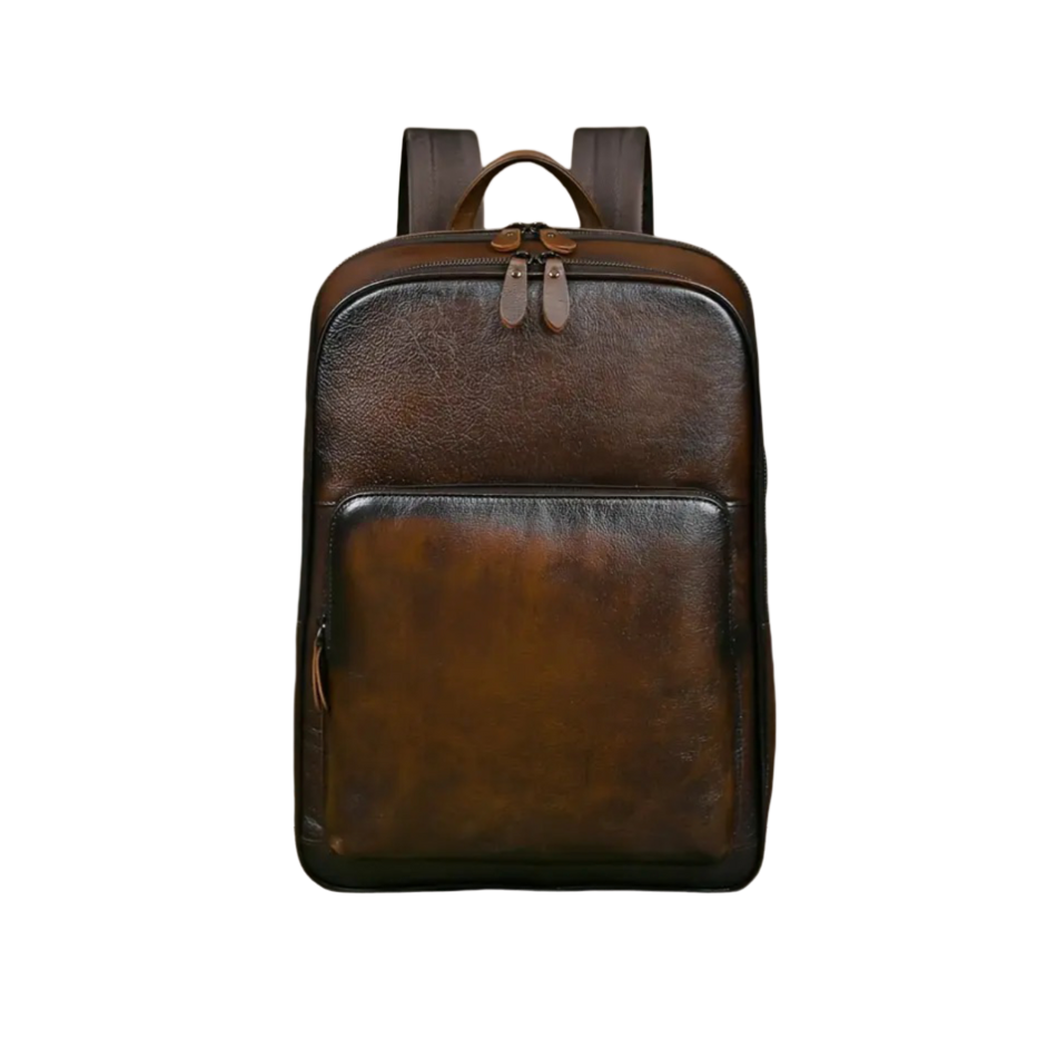 Bennett Full-Grain Leather Laptop Backpack
