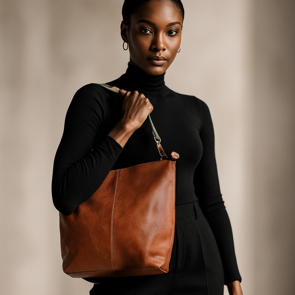 Charming vintage leather shoulder bag | Tamar's Vintage Charm