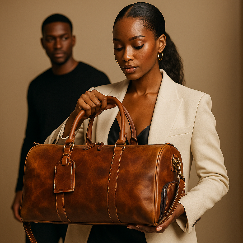 Arden | Classic Leather Duffel Tote