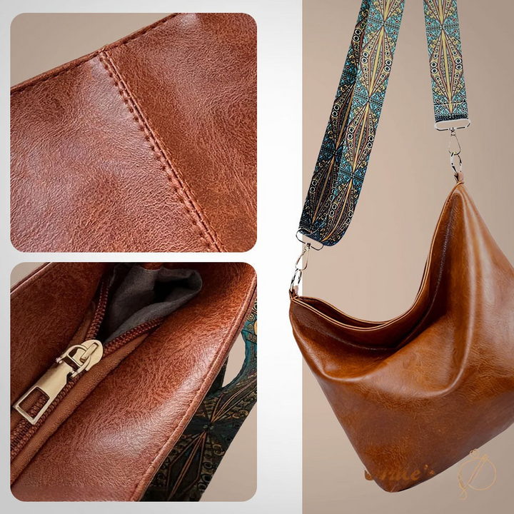 Charming vintage leather shoulder bag | Tamar's Vintage Charm