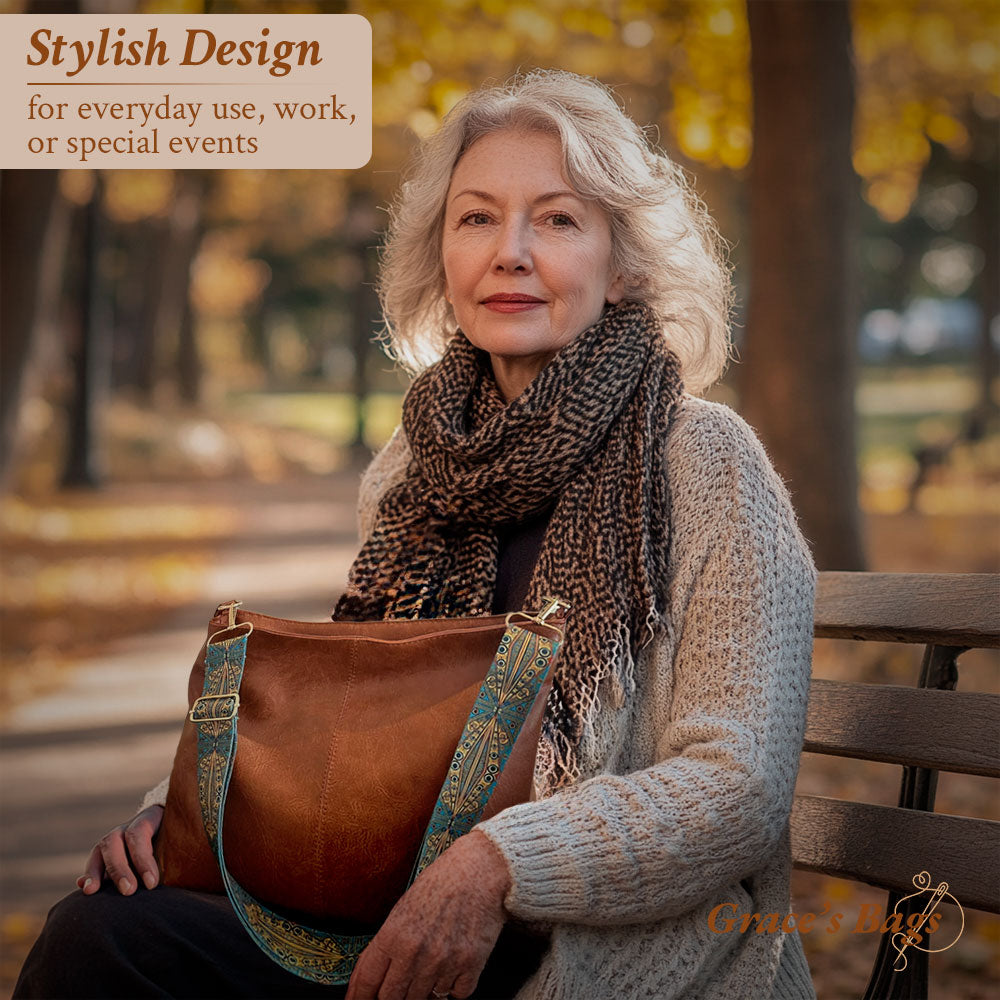 Charming vintage leather shoulder bag | Tamar's Vintage Charm