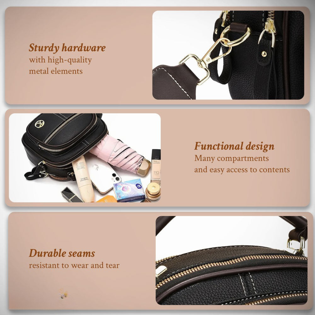 Zanele's timeless sophistication | Stylish bag with shoulder strap