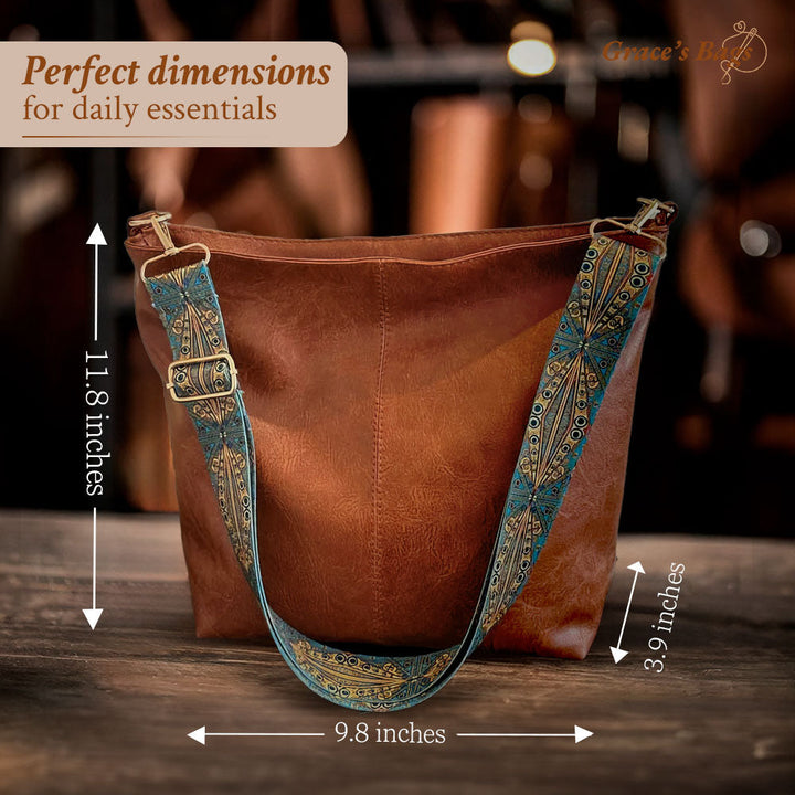 Charming vintage leather shoulder bag | Tamar's Vintage Charm