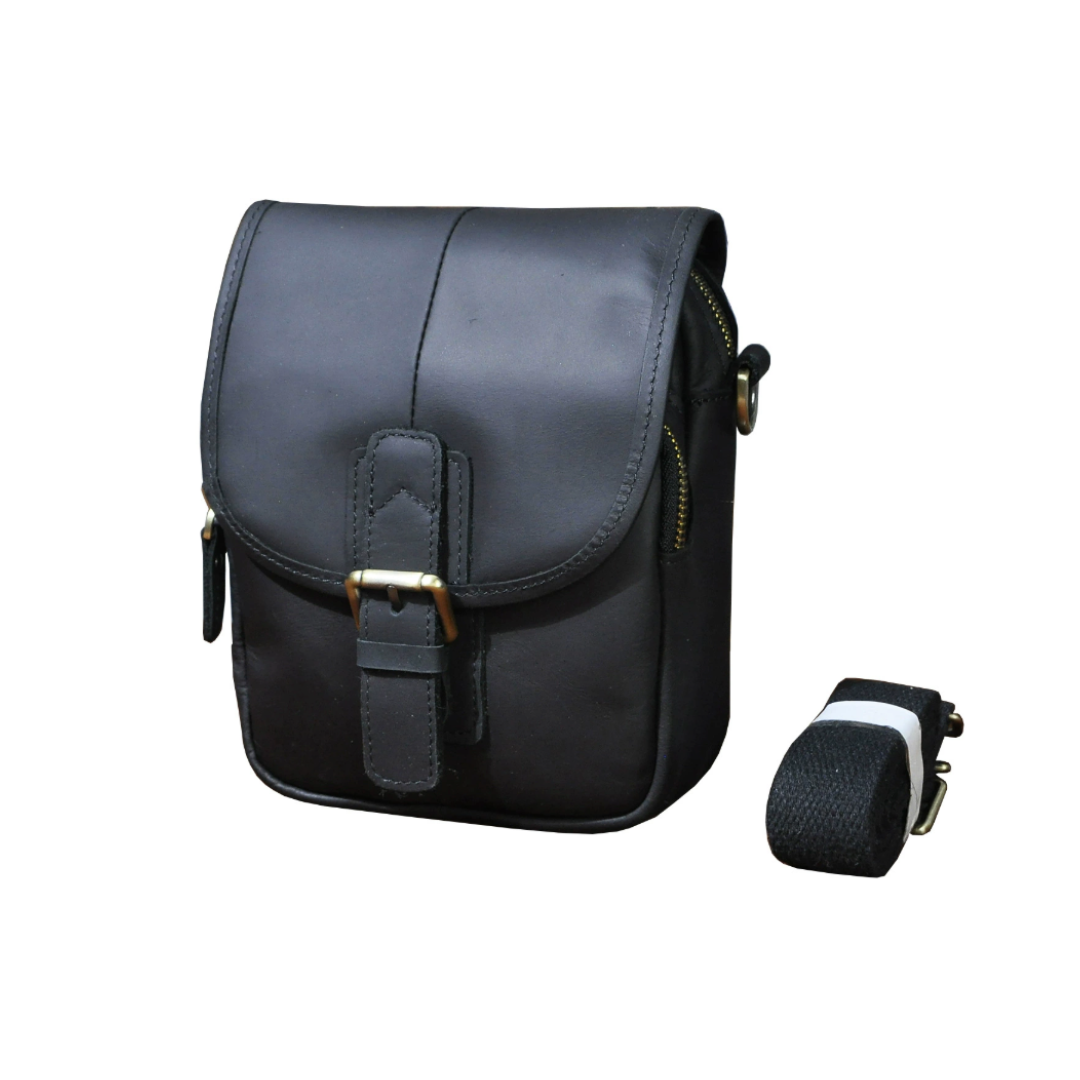 Nolan | Compact Leather Crossbody Pouch