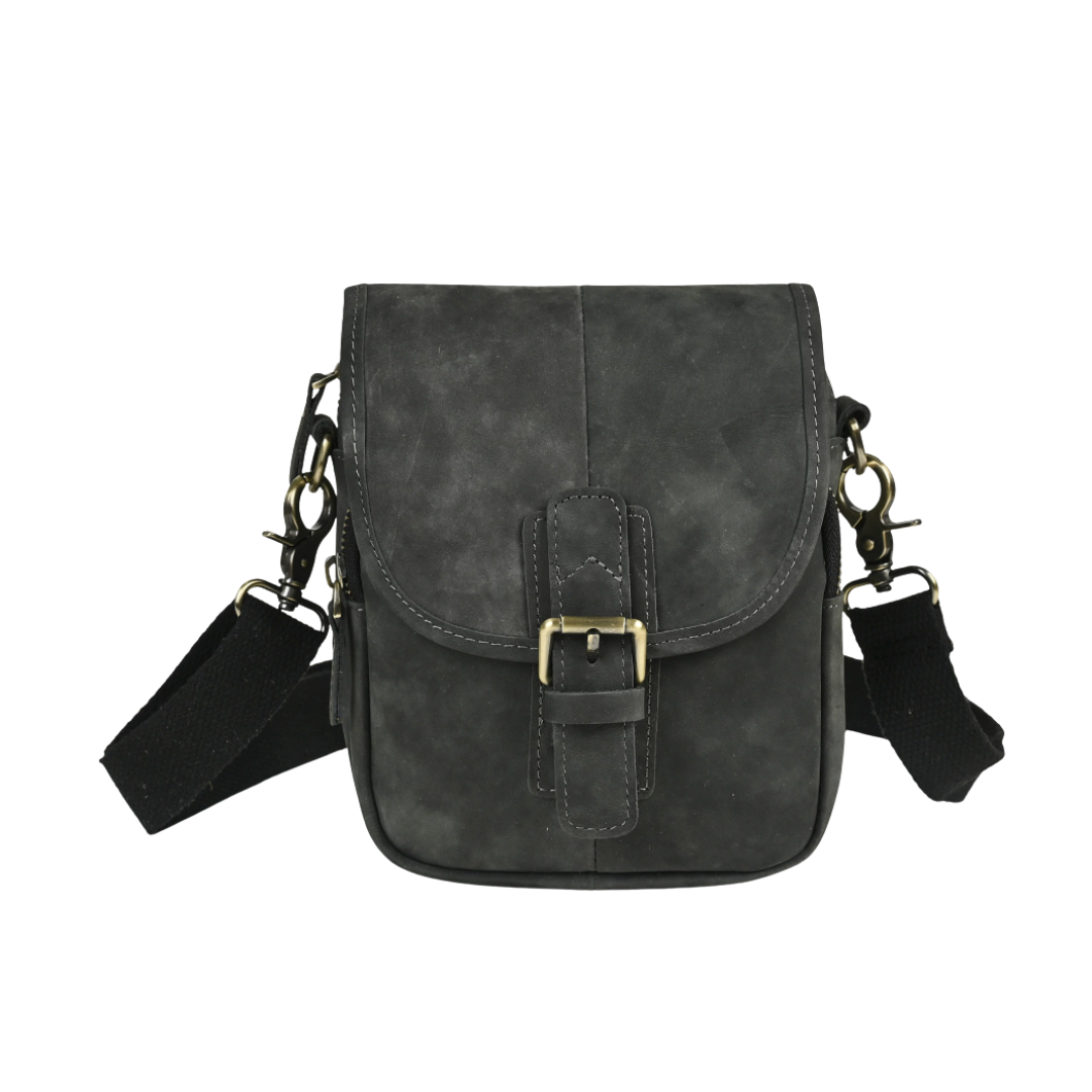 Nolan | Compact Leather Crossbody Pouch