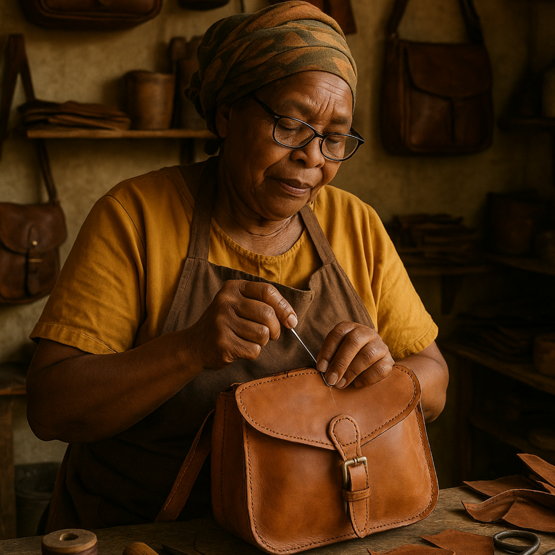 Charming vintage leather shoulder bag | Tamar's Vintage Charm