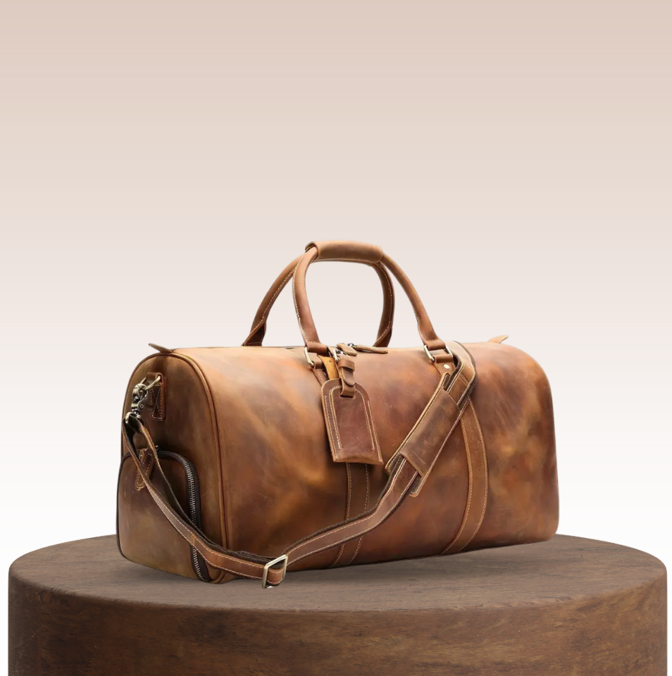 Arden Classic Leather Duffel Tote